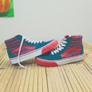 Y2K RARE Pink & teal Vans hi-top